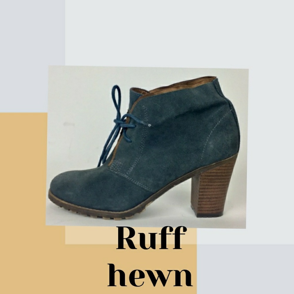 Ruff hewn all suede blue/grey lace up oxford